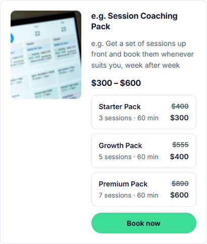 Session Packs